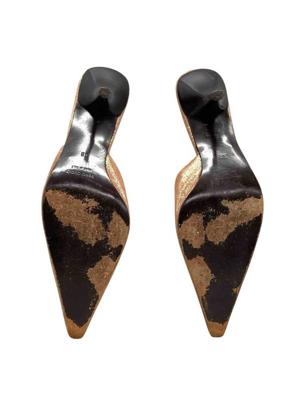 Les Tropeziennes Mules 38 8 Metallic Shimmer Y2K Coquette Made in Italy Corpcore - Picture 8 of 10